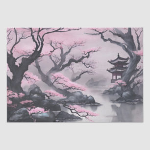Cherry Blossom By The River Tissue Paper