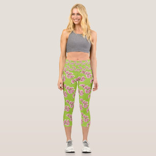 Cherry blossom capri leggings