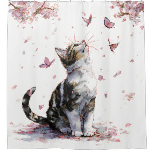 Cherry Blossom Cat and Butterflies (10)