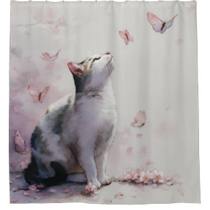 Cherry Blossom Cat and Butterflies (13)