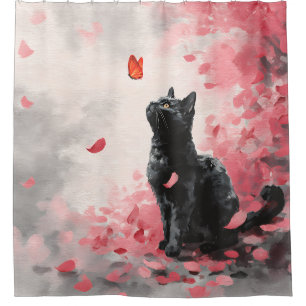 Cherry Blossom Cat and Butterflies (3)