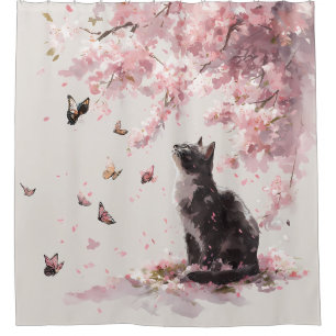 Cherry Blossom Cat and Butterflies (9)