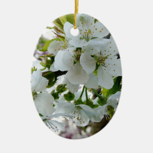Cherry Blossom Ceramic Ornament