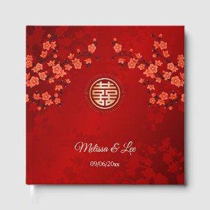 Cherry Blossom Chinese Wedding Guest Book