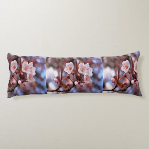 Cherry Blossom Cluster With A Pink and Blue Body Pillow