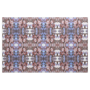 Cherry Blossom Cluster With A Pink and Blue Fabric