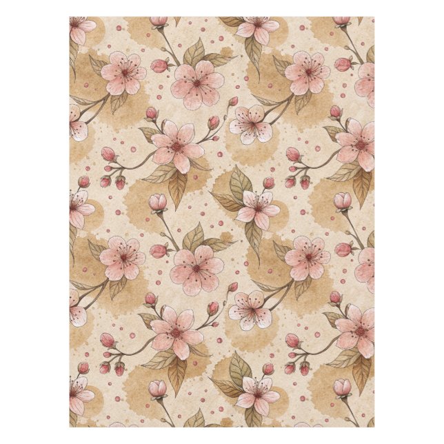 Cherry Blossom Coffee Cozy Pattern (10) Tablecloth (Front)