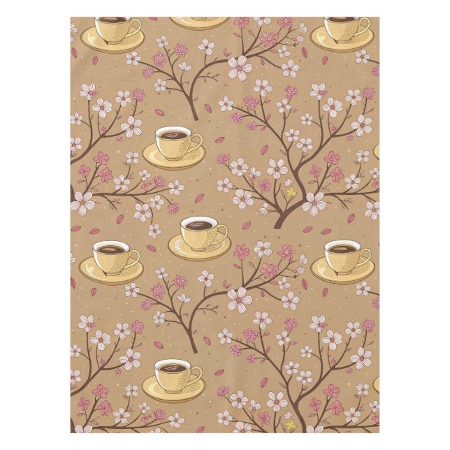 Cherry Blossom Coffee Cozy Pattern (1) Tablecloth (Front)