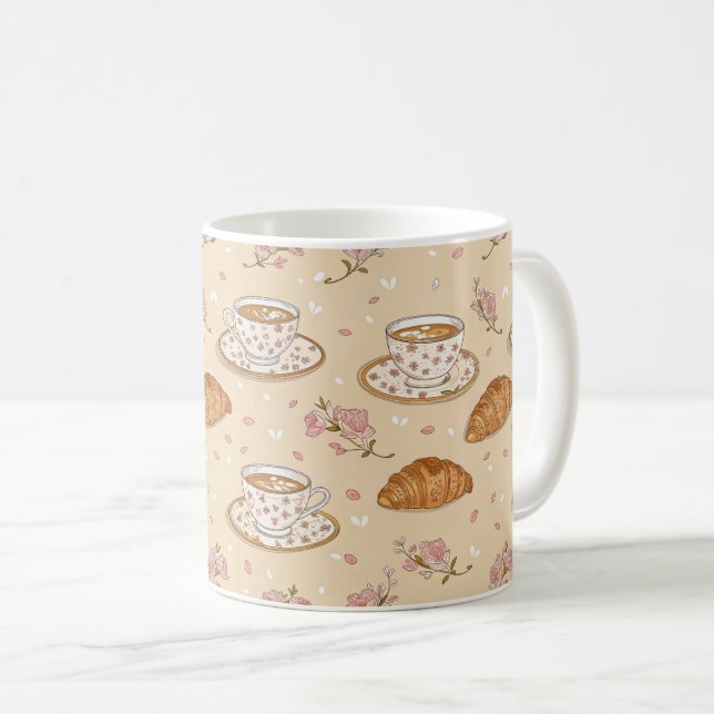 Cherry Blossom Coffee Cozy Pattern (2) Mug (Front Right)