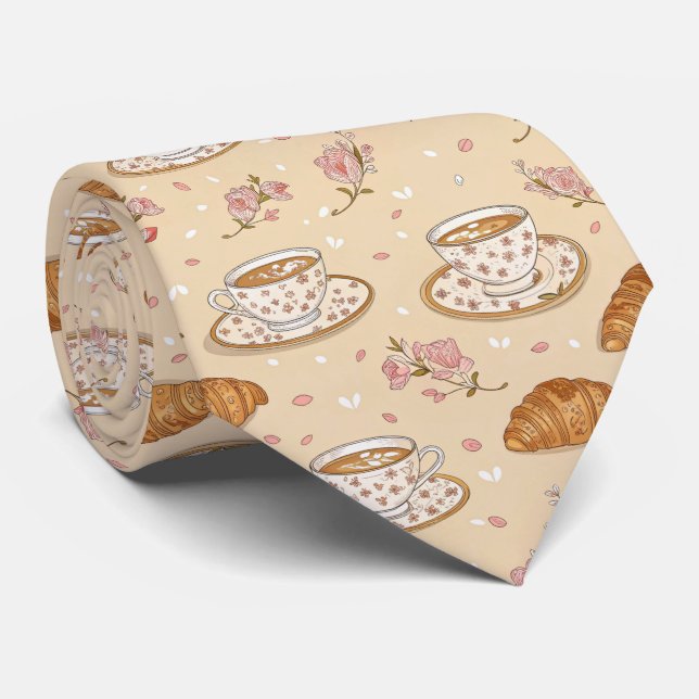 Cherry Blossom Coffee Cozy Pattern (2) Tie (Rolled)