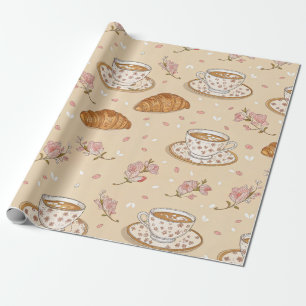 Cherry Blossom Coffee Cozy Pattern (2) Wrapping Paper