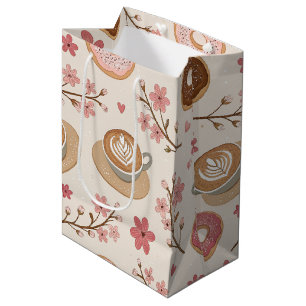Cherry Blossom Coffee Cozy Pattern (3) Medium Gift Bag