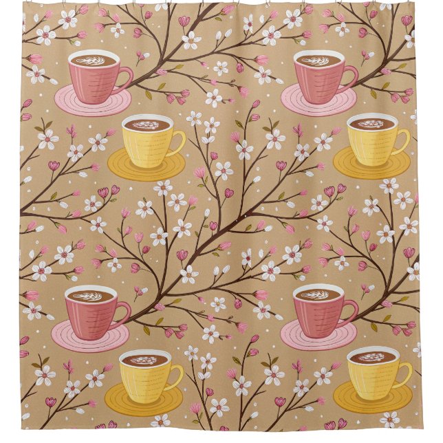 Cherry Blossom Coffee Cozy Pattern (4) (Front)