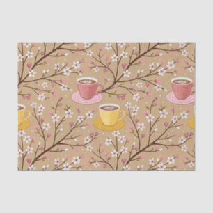 Cherry Blossom Coffee Cozy Pattern (4) Tissue Paper
