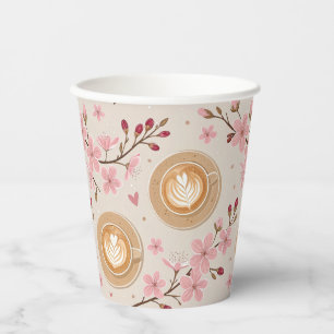 Cherry Blossom Coffee Cozy Pattern (7) Paper Cups