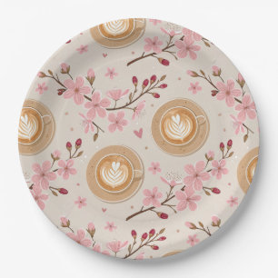 Cherry Blossom Coffee Cozy Pattern (7) Paper Plate