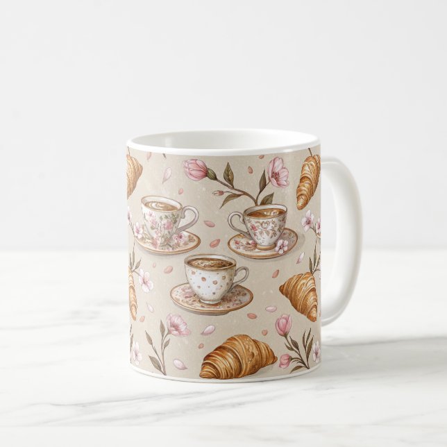 Cherry Blossom Coffee Cozy Pattern (9) Mug (Front Right)