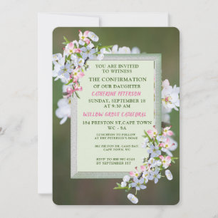 Cherry Blossom Confirmation Invitation