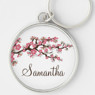 Cherry Blossom Customized Keychain (pink)