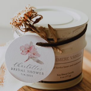 Cherry Blossom Delight Bridal Shower Favour Tags