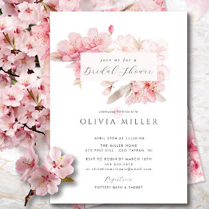 Cherry Blossom Delight Bridal Shower Invitation