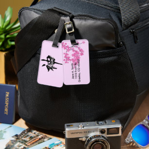 Cherry Blossom Design - Luggage Tag