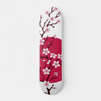 Cherry Blossom Design Skateboard Deck
