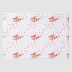 Cherry Blossom Dream: Koi Fish Art Print Tissue Paper