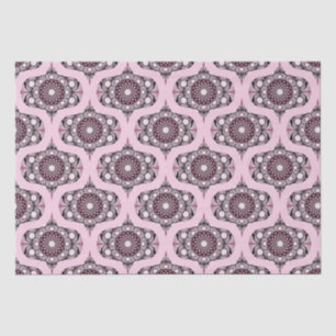 Cherry Blossom Dusky Rose Dot Mandala Retro Ogee Tissue Paper