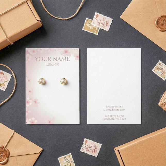 Cherry blossom earring display card (Cherry blossom earring display card.)