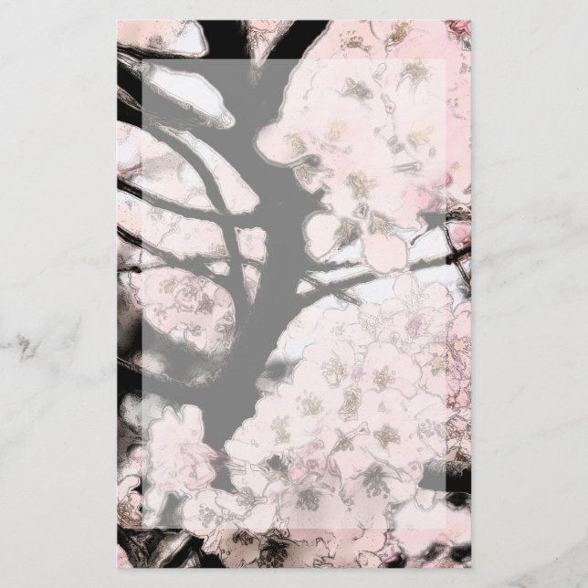 Cherry Blossom Edited Stationery (Front)