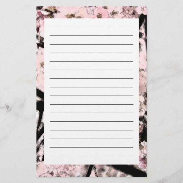 Cherry Blossom Edited Stationery (Front)