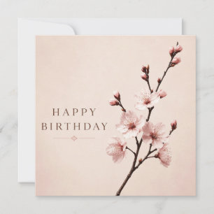 Cherry Blossom Elegance Birthday Card