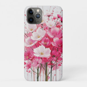 Cherry Blossom Elegance - Watercolor Floral Design iPhone 11 Pro Case