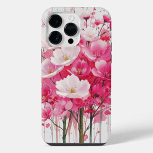 Cherry Blossom Elegance - Watercolor Floral Design iPhone 14 Pro Max Case