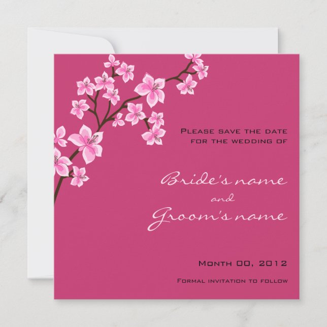 Cherry Blossom Enregistrer les cartes Date (Devant)