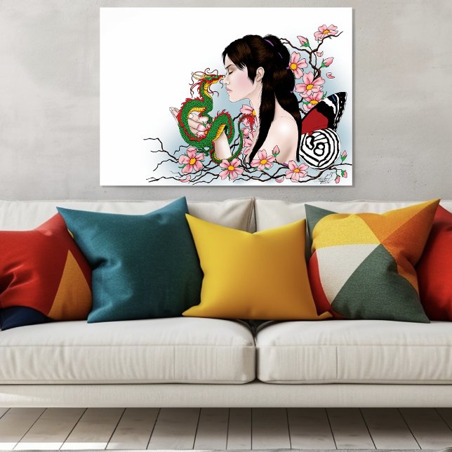 Cherry Blossom Fairy Dragon Friendship  Poster (Creator Uploaded)