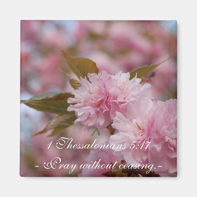 Cherry Blossom Faith Magnet (Front)