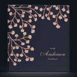 Cherry Blossom Family Tree Genealogy Binder<br><div class="desc">Keep all your family records and genealogy research in one place! This binder features a cherry blossom background in shades of pink on a dark blue background,  and boasts a fully customizable centre. Makes a great gift for the genealogy expert in your family!</div>