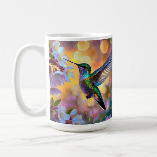 Cherry Blossom Fantasy Hummingbird Coffee Mug