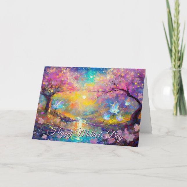 Cherry Blossom Fantasy Sunrise Stream Card (Front)