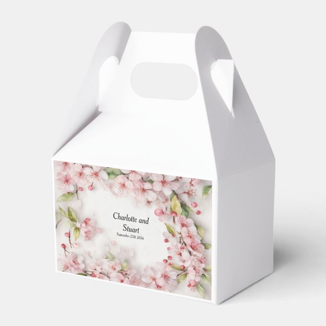 Cherry Blossom Favor Box (Front Side)