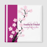 Cherry Blossom |  Favour Magnet<br><div class="desc">This Elegant Magnet with beautiful pink cherry blossoms is the perfect way to announce your party or special event in style. Personalize with your own special text,  and use it for the party or event of your choice. Read more... </div>