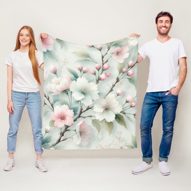 Cherry Blossom Fleece Blanket (In Situ)
