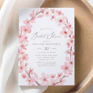 Cherry Blossom Floral Bridal Shower Invitation