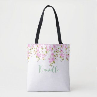 Cherry Blossom Floral Design Custom Tote Bag