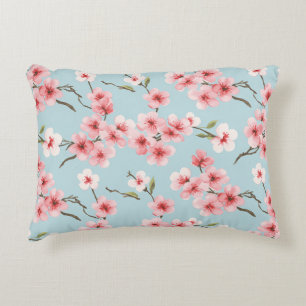 Cherry Blossom Floral Pattern Accent Pillow