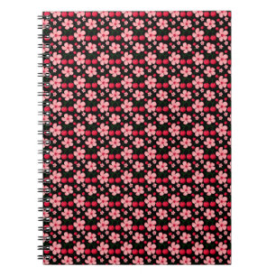 Cherry Blossom Floral Pattern, Pink Flowers Notebook