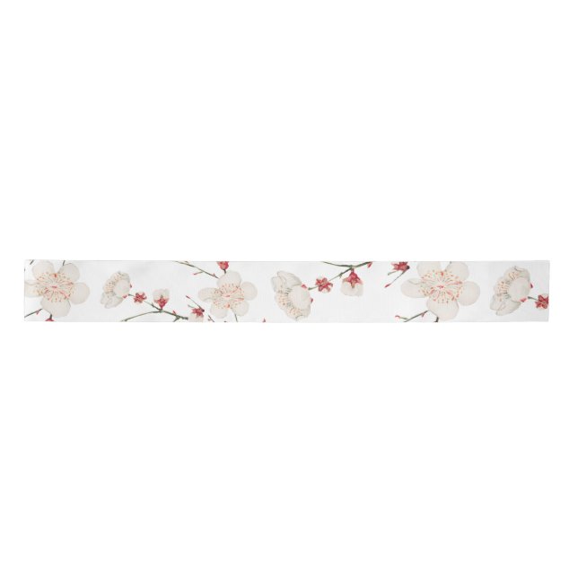 Cherry Blossom Floral Satin Ribbon (Front)