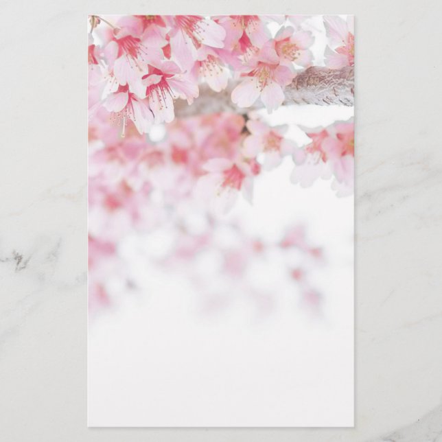 CHERRY BLOSSOM FLORAL STSTIONERY STATIONERY (Front)